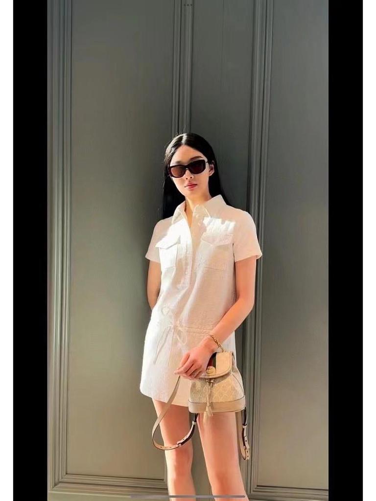 Ophidia Women's Genuine Leather Monogram Flap Drawstring Backpack Small Bookbag with Logo