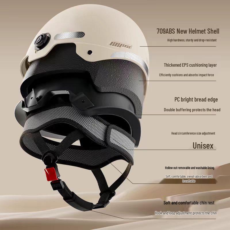 3C Certified Unisex Cat Ear Electric Bike Helmet, Sun Protection, All-Season Safety