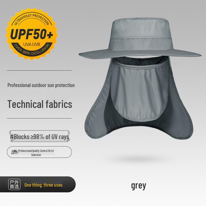 Men's UV Protection Wide Brim Waterproof Sun Hat for Fishing, Hiking, and Outdoor Activities