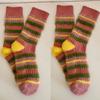 1/2pairs Retro Mink Velvet Striped Knitted Socks Women Girl Winter Fluffy Warm Sock Mid-tube Thick Thread Needles Long Stocking