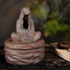 Ceramic Zen Incense Burner: Indoor Aromatherapy & Tea Table Decor for Agarwood and Sandalwood Coils, Chinese Coarse Pottery Design.