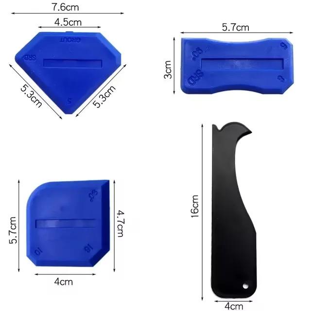Sada nářadí na silikonové těsnění Spreader tmel Stěrka Škrabka na dlaždice Okna Odstranění okrajů spárovací hmoty Kuchyňské stavební nářadí