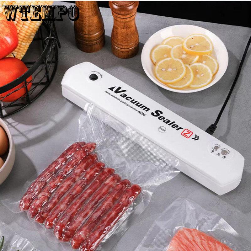 

Кухонный вакуумный упаковщик пищевых продуктов с 10 шт. мешками, бытовой автоматический вакуумный упаковщик, упаковочная машина, электрическая машина для домашней запайки