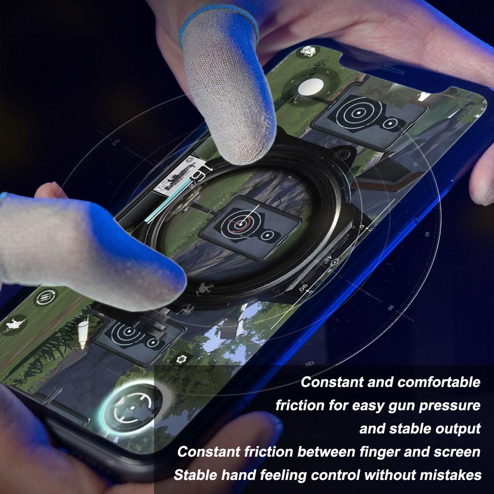 1 Paar rutschfeste wiederverwendbare Handy-Gaming-Fingerspitzenhandschuhe Handy-Spiel Schweißabweisend Kratzfest Ärmel Gaming-Zubehör