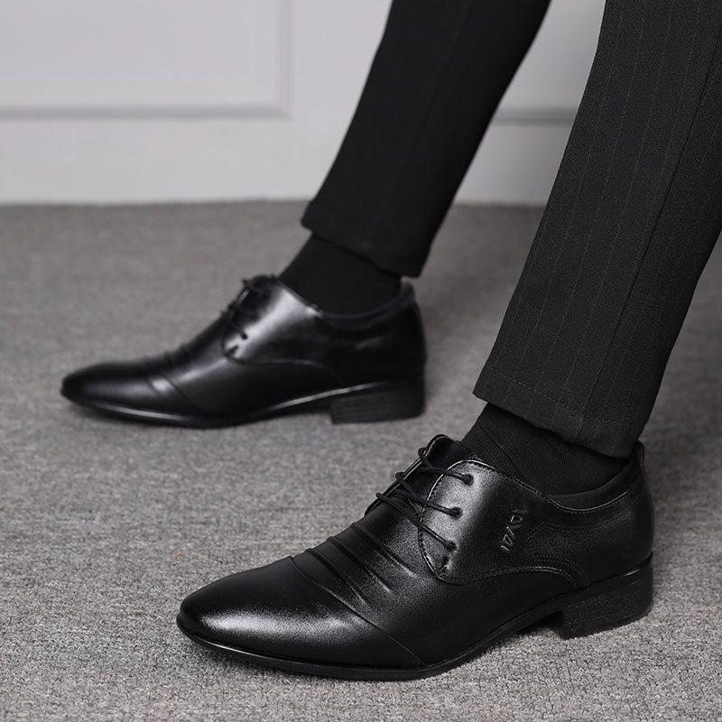 Leather Shoes Men's Business Casual Formal Wear British Men's Youth Leather Shoes