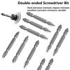 10PCS PH2 Double-ended Screwdriver Bit Impact Resistance Magnetic Phillips Screwdriver Bit Non-slip High Hardness for Makita