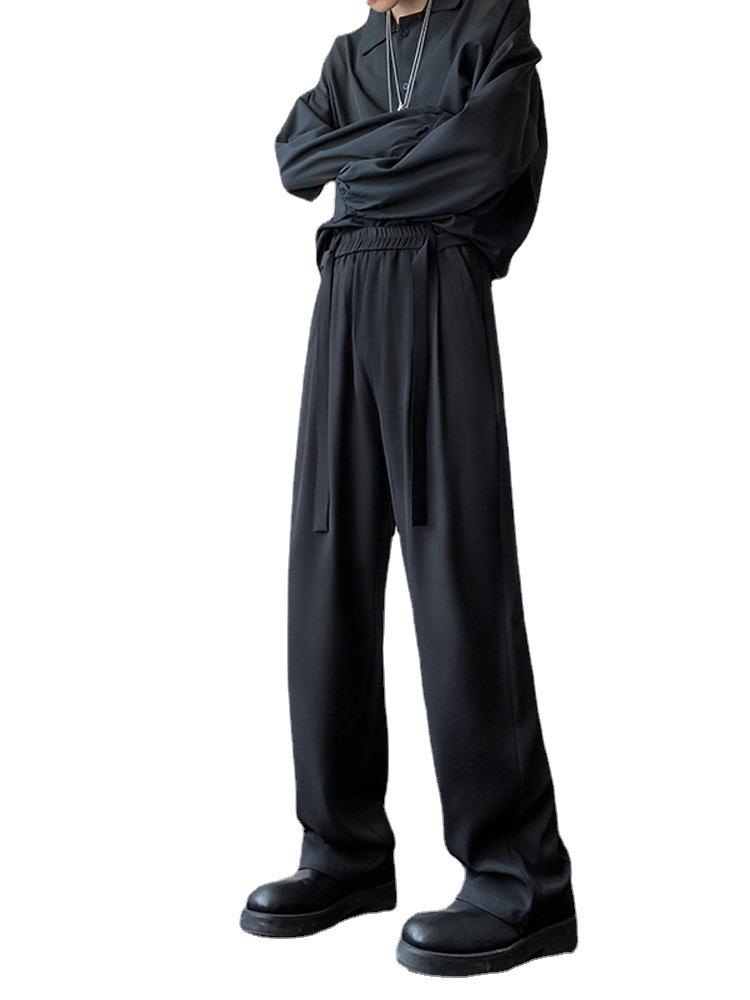 Brit Yuppie Tarzı İtalyan Drapeli Buz İpek İpli Pantolon