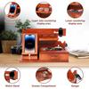 Wood Phone Docking Station with Drawer Bedside Key Wallet Watch Jewelry Stand Storage Rack Desk Organizer Multifunctional