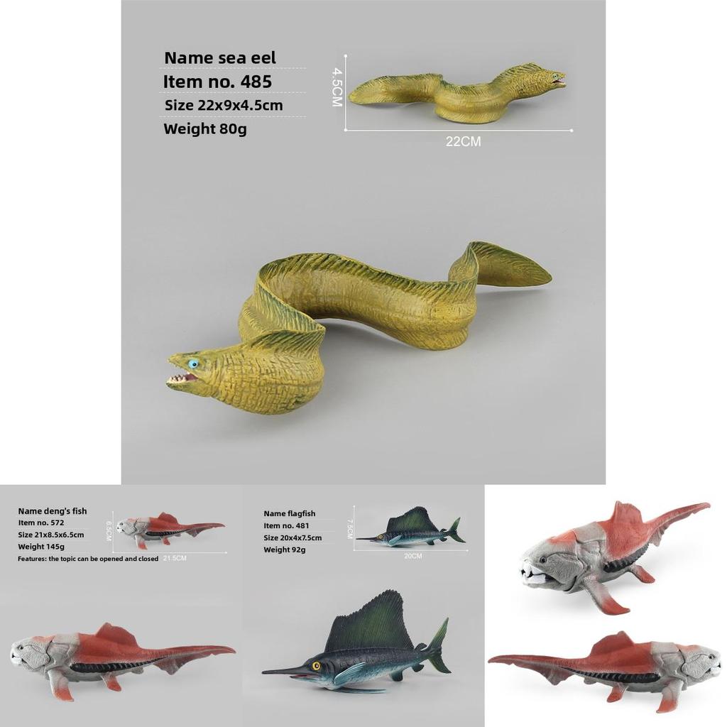 Arabian Pike Eel Kids Marine Animal Toy Set With Realistic Plastic Models For Educational Play