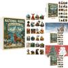 National Parks Christmas Countdown Calendar With Animal And Plant Figures For Festive Decorations