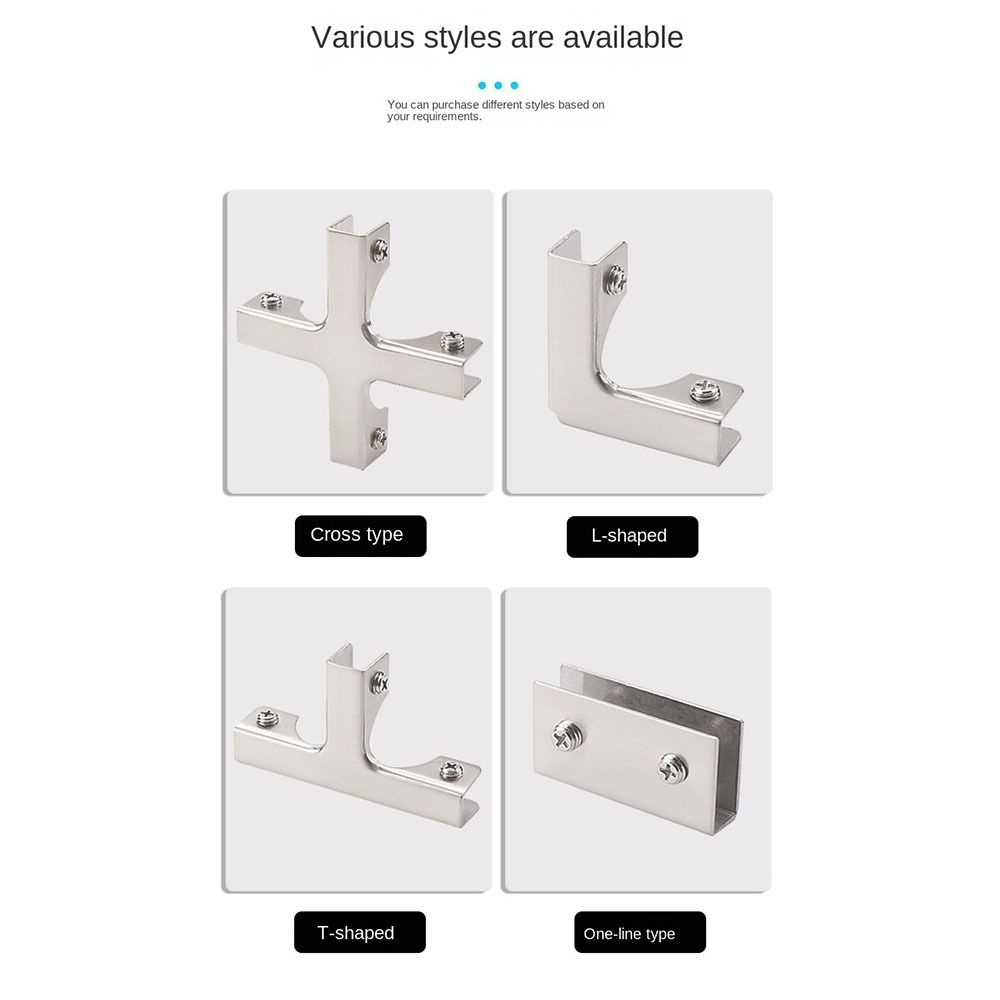 T-cross Glass Clip Reinforcement Corner Guard New Fixing Clip Glass