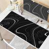 HD printing Mouse Pad Gaming Black Contour Line Large Mousepad XXL Playmat Soft Carpet Laptop Mouse Mats xmm Desk Mat Rug