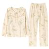 Pajamas women's spring and autumn autumn pure cotton women's long-sleeved 1011 new casual and sweet loungewear suit