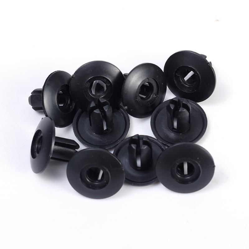 8mm Plastic Rivets Fasteners Screw Car Bumper Fender Black Rivet Auto Fastener Clip for Toyota Focus Kia Nissan 100/50pcs
