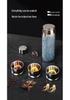 Pure Titanium Insulated Cup with Magnetic Lid - Antibacterial Tea & Water Separation, Direct Lift, Gift Box Packaging for Business or Health Use.