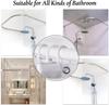 Ombre Blue Gradient Shower Curtain Machine Washable All Season Waterproof Privacy Protection 2D Print Solid Color Design Modern