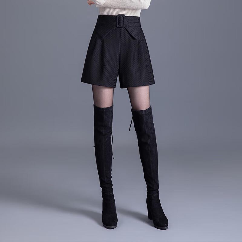 Women's Elastic Waist Bowknot Wide-Leg Casual Shorts