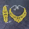 Citrine Gemstone Handmade 925 Sterling Silver Jewelry Set I8a94