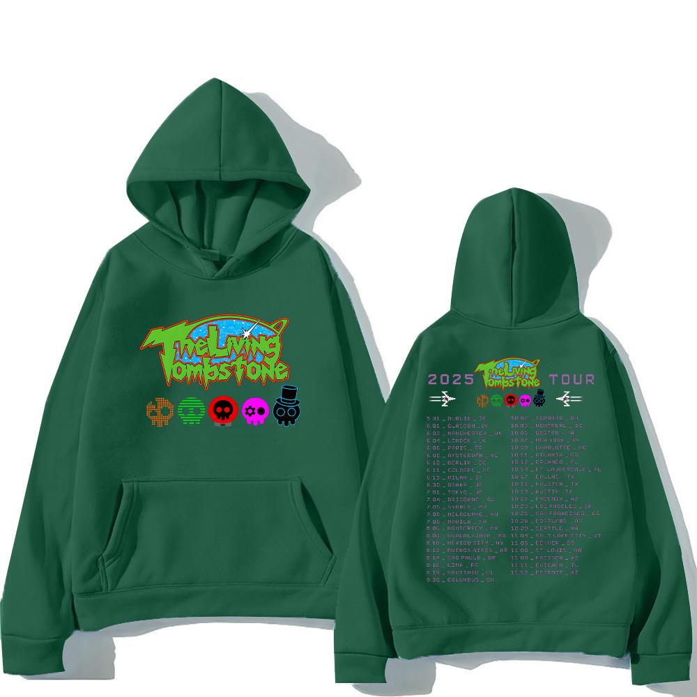 The Living Tombstone 2025 Streetwear Móda Ženy Muži Harajuku Estetické Grafické Mikiny High Street Mikiny