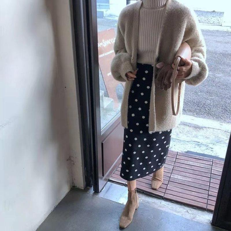 Korean Style Loose Faux Mink Velvet V-neck Cardigan Coat for Women