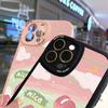 Slim Skin Feeling Cartoon Pink Flowers Soft Silicone PU Leather Cover Phone Case for iPhone Samsung Huawei Honor Xiaomi Redmi OPPO Realme Vivo