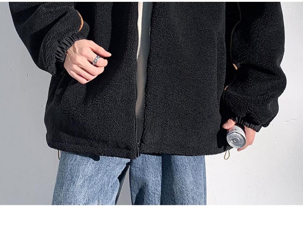 Men's Trendy Lambswool-Thickened Fleece Cotton Jacket - 2025 Spring/Autumn/Winter Collection