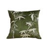 Chinese Bamboo Leaf Embroidered Pillow Cover Modern Luxury Sofa Cushion Cover Bedside Soft Pillowcase Decorative Pillowcase
