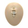Christian Cross Navel Piercing Jewelry 14G Titanium Barbell Woman Man Religious Accessories Gold Silver Color Belly Button Rings