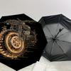 Golden Motorcycle Print Umbrella - Automatic Opening/Closing, Foldable Design, Outdoor Use, Gift for Fans & Travelers1121247a