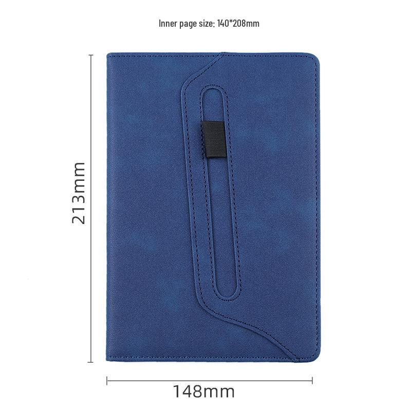 A5 Color-Changing PU Leather Notebook with Pen Holder - Customizable Business Office Diary
