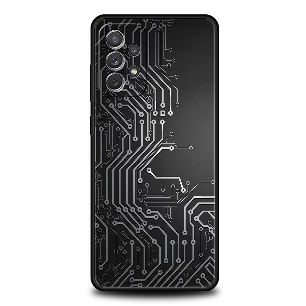 Inside Motherboard Circuit Board Phone Case for Samsung Galaxy A13 A14 A54 A73 A34 A51 A71 A22 A23 A32 A52 A01 A31 A41 TPU Shell