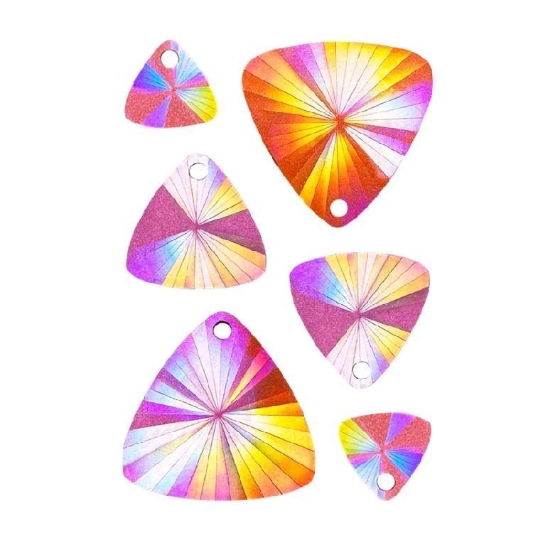 DIY Holographic Crystal Epoxy Resin Silicone Mold Triangle Earring Keychain DIY