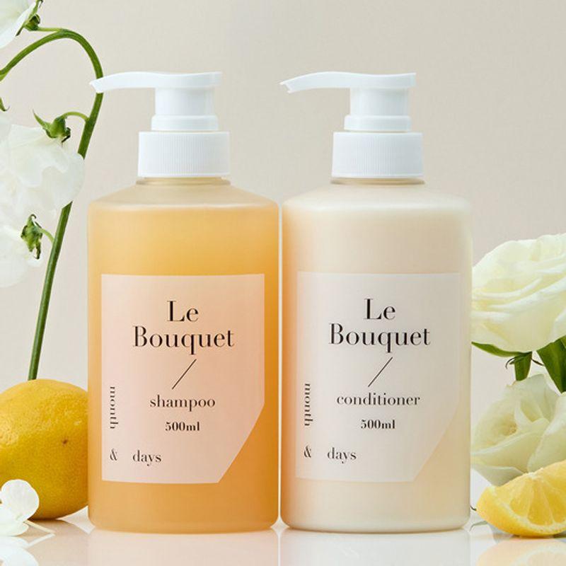 

month&days [SET] Perfume Hair Care Package Shampoo 500ml + Conditioner 500ml (Choose 1 of 5) Coral Artisan