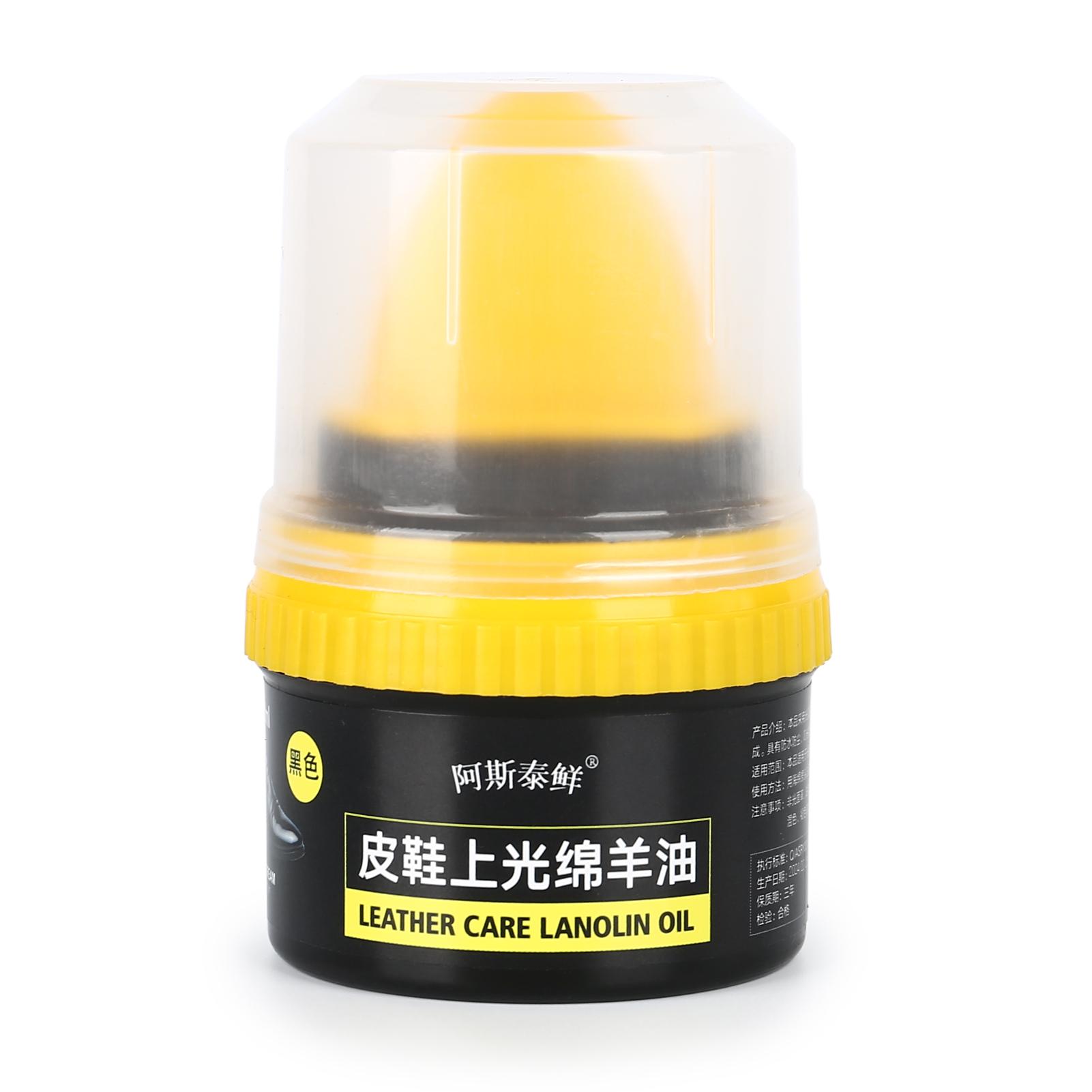 

50ml Leather Shoe Brush Polish Brush Shoe Maintenance Brightening Cleaning Duster Sponge Wipe Colorless/Black/Brown чорний