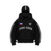 Urban Black Double-Hat Zip-Up Hoodie Balaclava Jacket