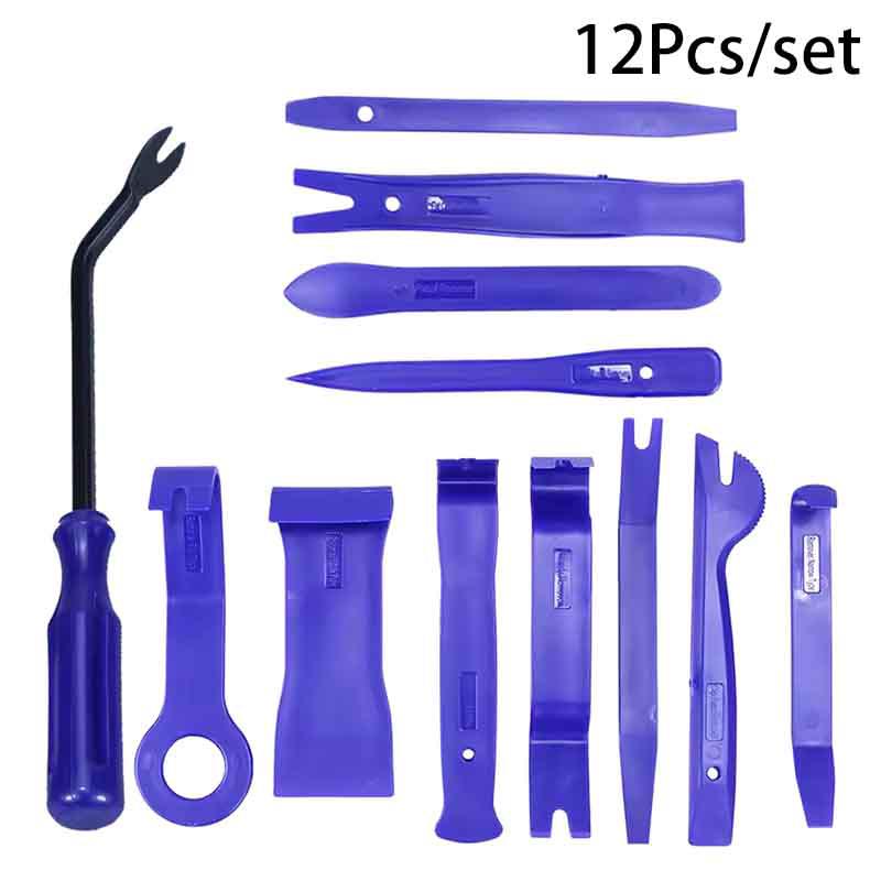 

4/12 шт. Інструменти для зняття автомобільної магнітоли Набір ручних інструментів Автомобільний кліпс для дверної панелі Оздоблення приладової панелі Зняття аудіо Установник Інструменти для ремонту Комплект 12pcs