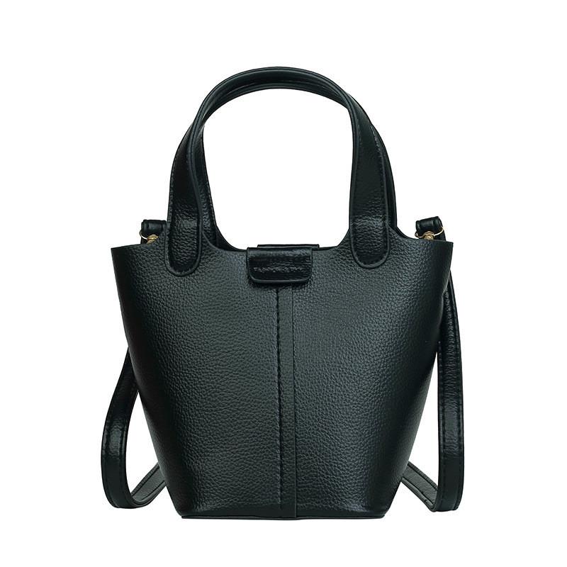 Stilvolle Koreanische Mode Damen Eimer Tasche In Schwarz Weiß Grün Und Rosa Farben Für Lässigen Alltagsgebrauch