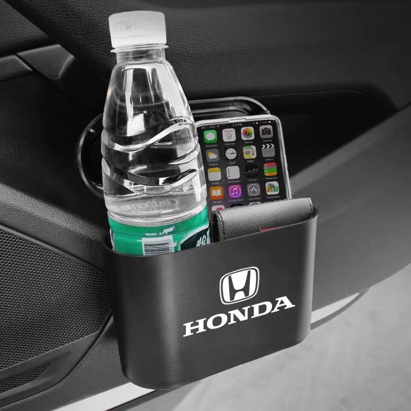 Car Vehicle Case Storage Box Black ABS Square Pressing Trash Can For Honda Fit Mugen Insight Type S R VTEC DOHC Modulo Vezel Legend RR Si