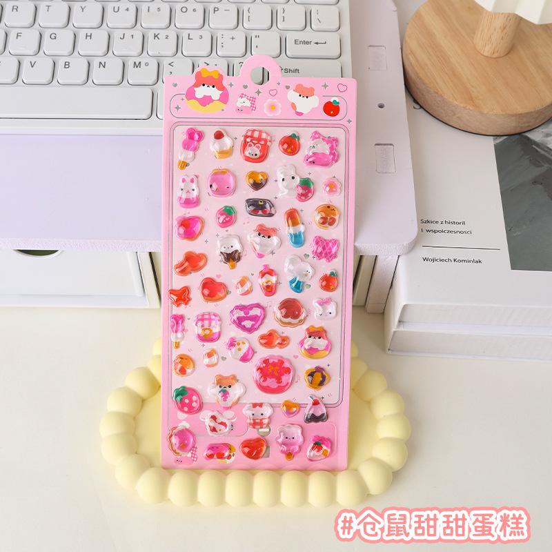 3D Puffy Stickers for Kid Cute Cartoon Animal Decals for Journal Phone Case Sparkle Craft Stickers for Children DIY Scrapbooking