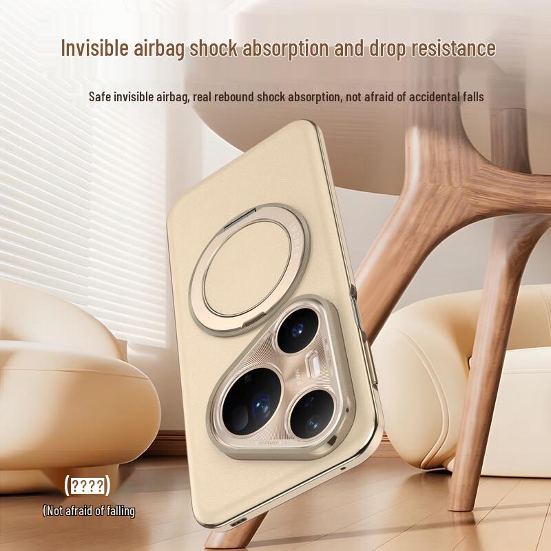 Huawei Pura 80 Series Real Leather Rotating Kickstand Phone Case