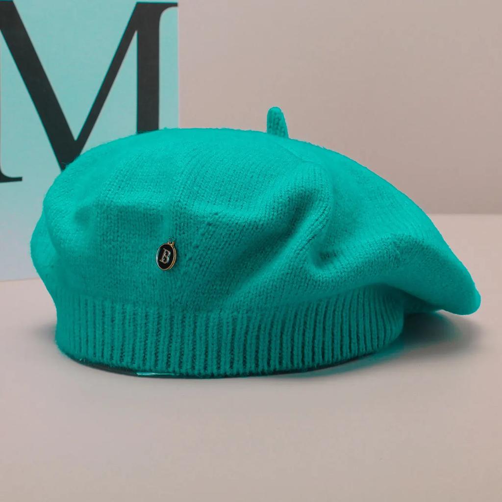 Luxury Stars Women's Wool Beret Winter Warm Beanie Hat Fashion Girl's French Painter Hats Vintage Female Berets Caps