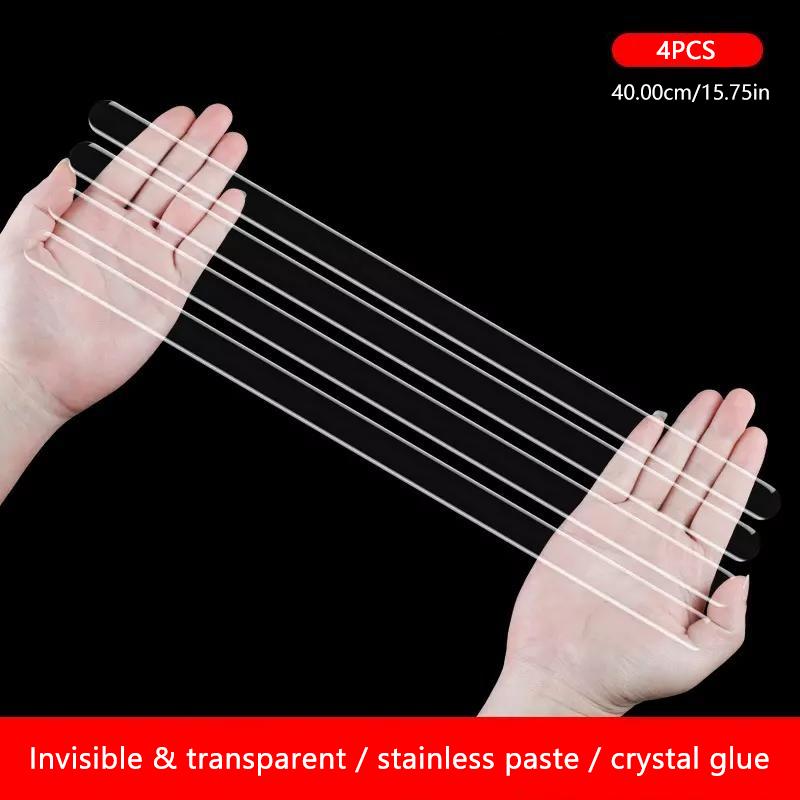 

SEAMETAL 4 шт. Прозорі захисні смуги на край дверей автомобіля від подряпин, накладки на бампер, планка, захисна наклейка на дзеркало заднього виду від зіткнень 40cm прозорий