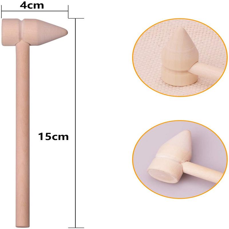 5-50PCS Mini Wooden Hammer for Chocolate Crust Cake DIY Wood for Crafts Tools Kid Toys Dessert Cake Decorating