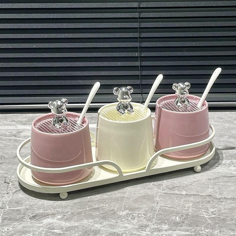 Elegant Ceramic Spice Jar Set