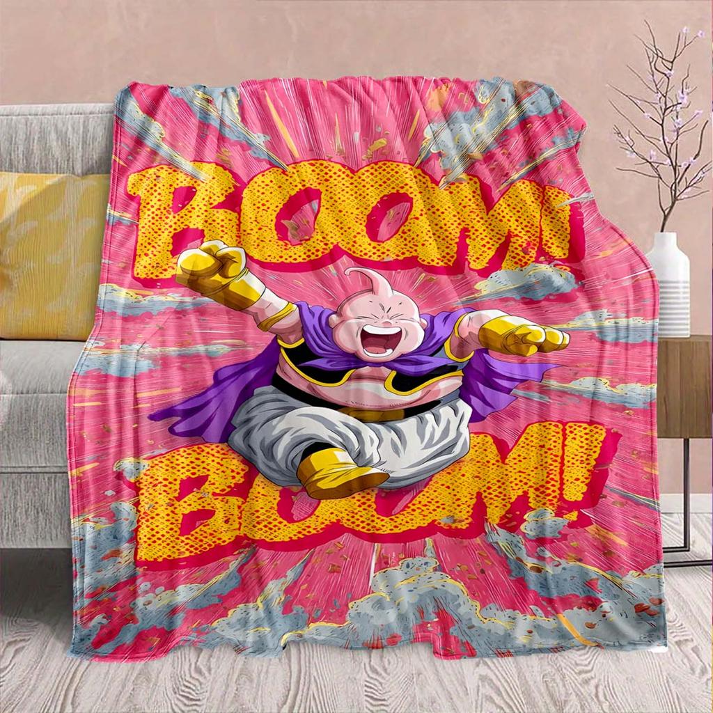 Dragon Ball Anime Flaneldecke - Weich Warm Perfekt für Sofa, Bettwäsche Camping Reise Büro Heimdekoration -QJY