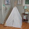 Neues Tipi-Zelt für Kinder Spielzelt Teepee Haus Wigwam Zimmer Kinderzelt Spielhaus Dreieckiges Teepee Leinwand Schlafkupel