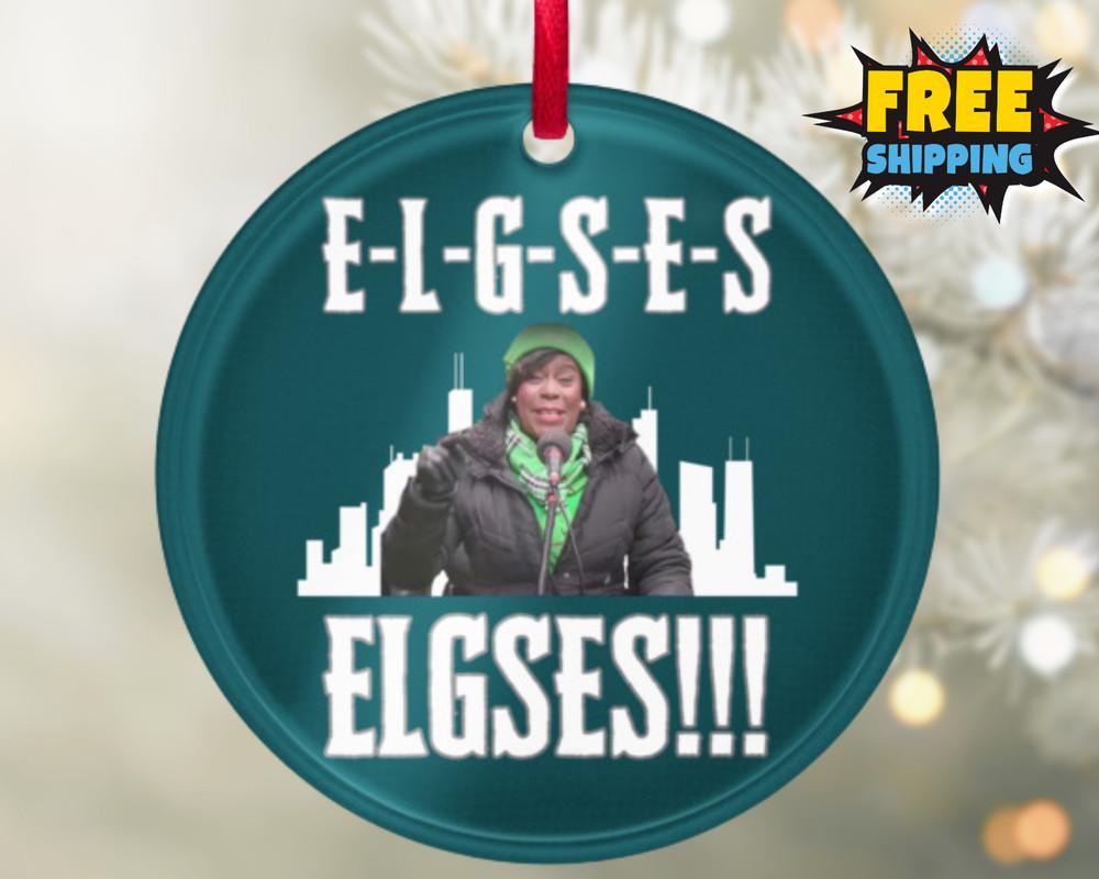 NEW Funny Eagles Onament ELGSES Philadelphia Football XMAS Philly Mayor Parker Unisex T-Shirt S