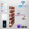 Tuya WiFi Smart Switch 433MHz Relais Empfänger Kabellos 1/2/3-fach 86 Wandpanel Schalter APP-Steuerung Funktioniert mit Alexa Google Home