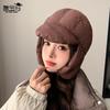 Winter Versatile Hat Women's Windproof Ear Protection Show Face Small Pullover Hat Outdoor Cycling Skiing Cold and Warm