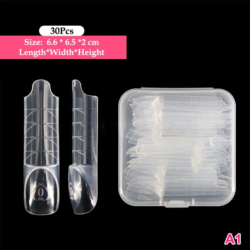 

30/60/70/150Pcs Space Hollow French Extension 3D With Scale Nail Dual Forms Nail Mold Reusable Uv Glue Nail Extension as the picture